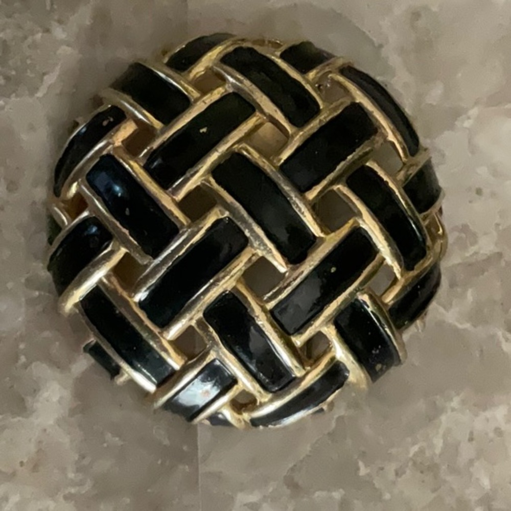 CASTLECLIFF Signed Mid Century Enameled Pin Pendant